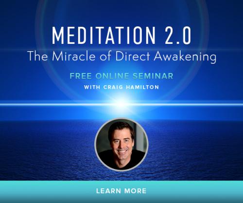 Join Craig Hamilton for His FREE SEMINAR, MEDITATION 2.0- The Miracle of Direct Awakening, and learn how to access this inner wisdom. 