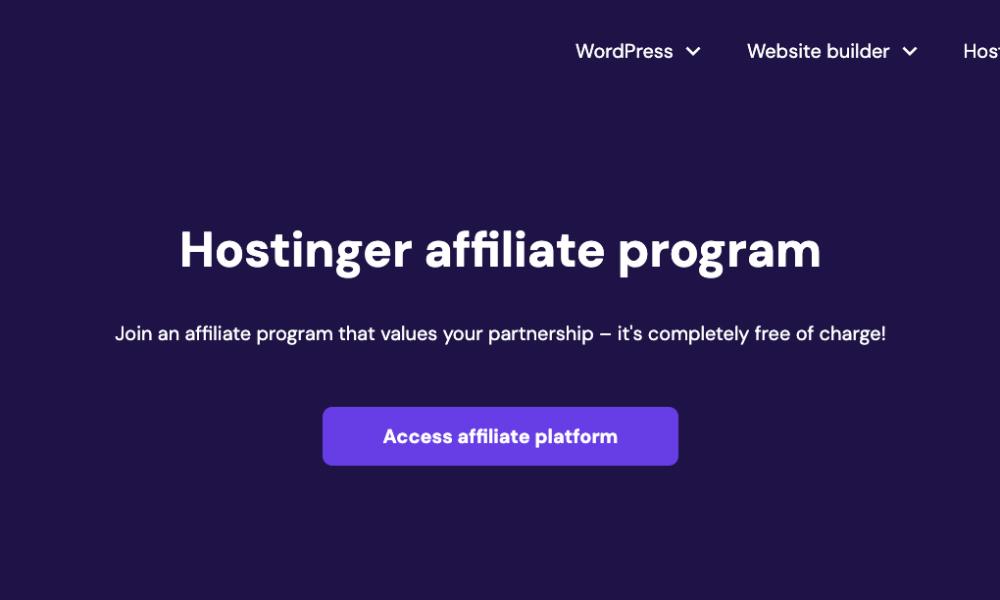 Hostinger affiliate program