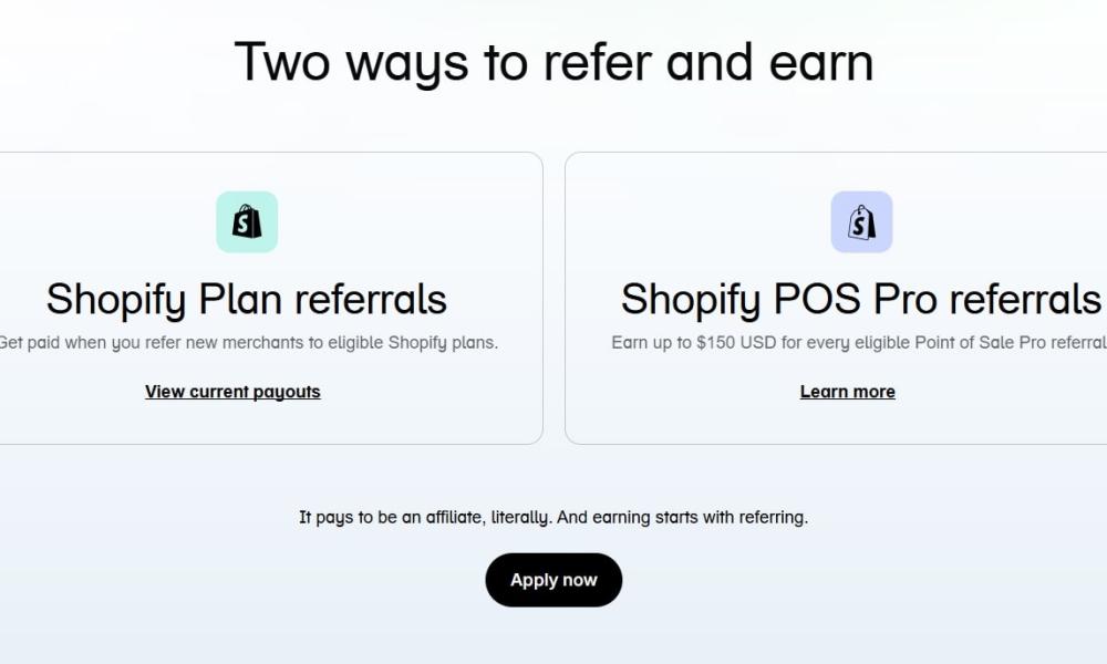 Become a Shopify Affiliate