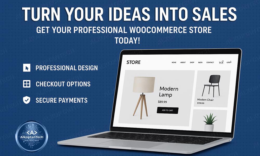 Turn Your Ideas into Sales - Get Your Professional WooCommerce Store Today!